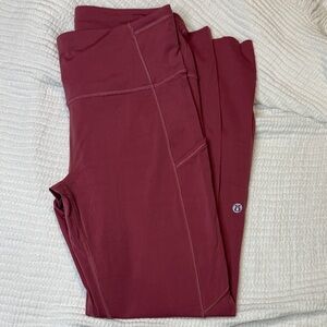 Lululemon Legging Side Pockets Cropped Rose